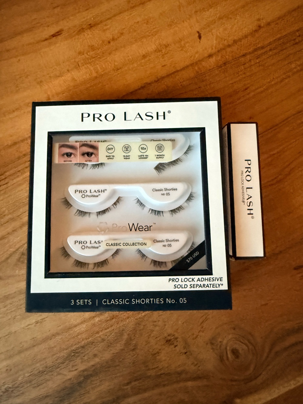 Brand New - Sealed Pro Lash Kit - Classic Shorties No. 5 + NIB Pro Lock Adhesive